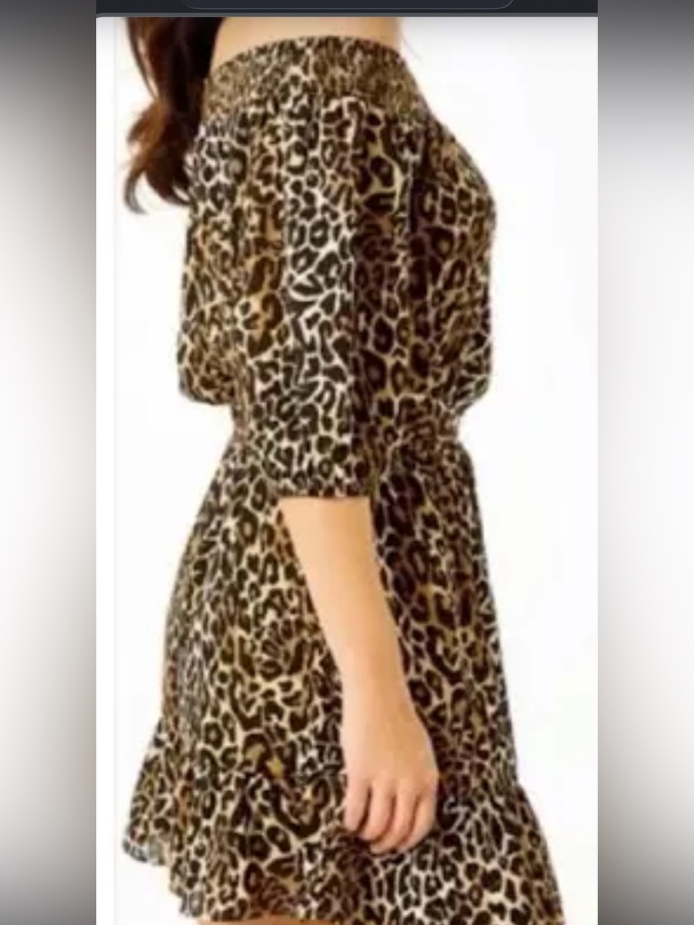 Lilly Pulitzer Leopard Print Off-Shoulder Rochelle Romper - Black & Cream - Picture 2 of 9